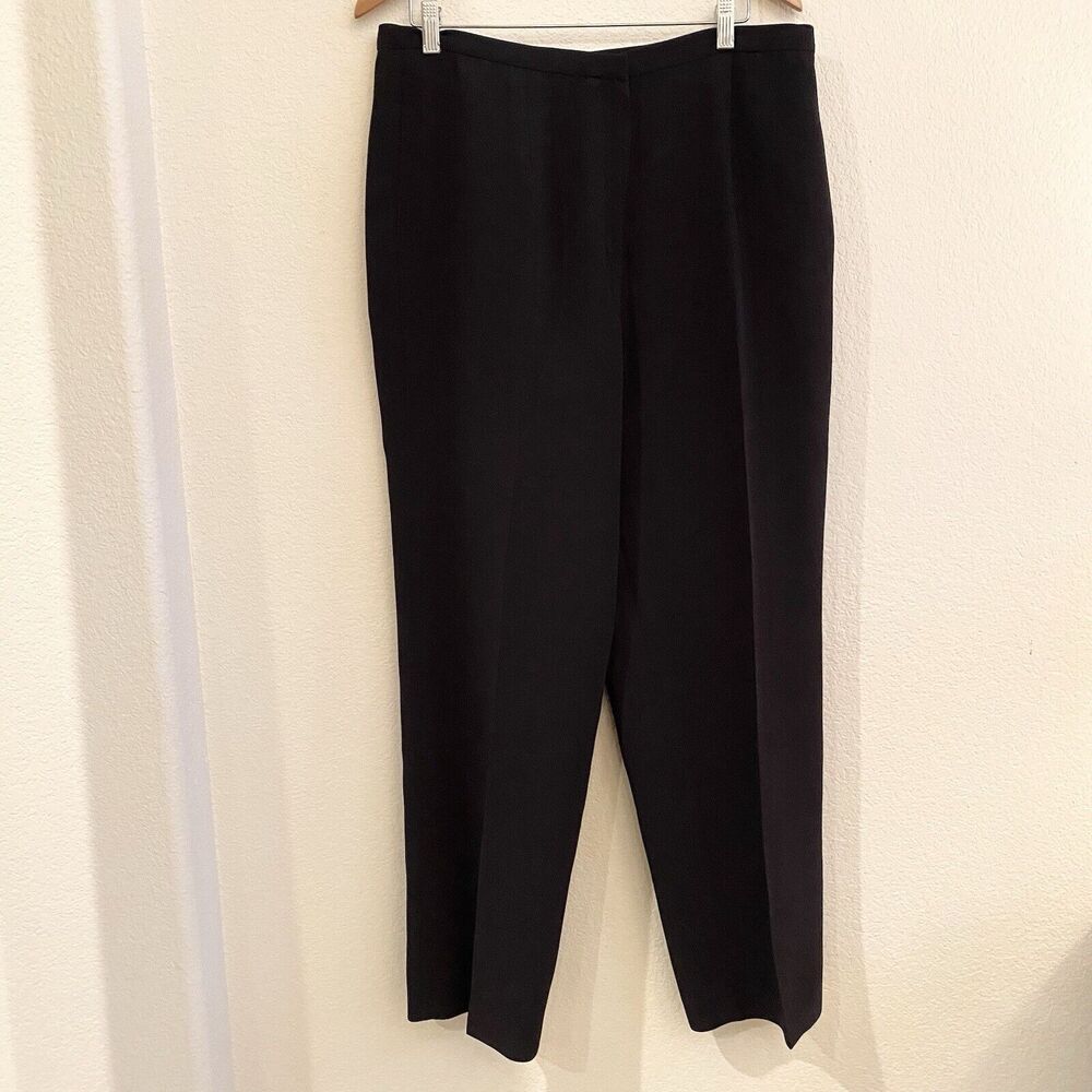 Preston and York Women’s Lined Plus Size 18 Pants Black High Waisted Career
